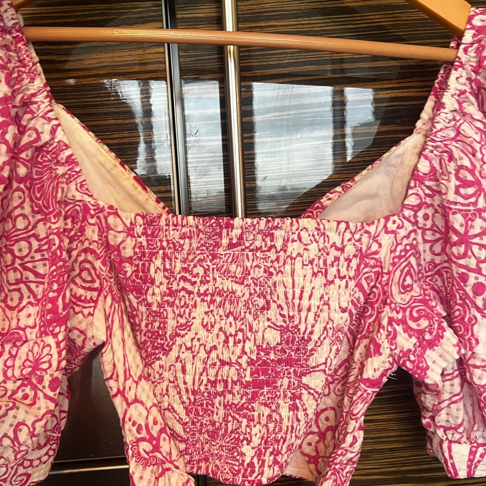 Maeve Tie-Back Printed Crop Top - Picture 7 of 7